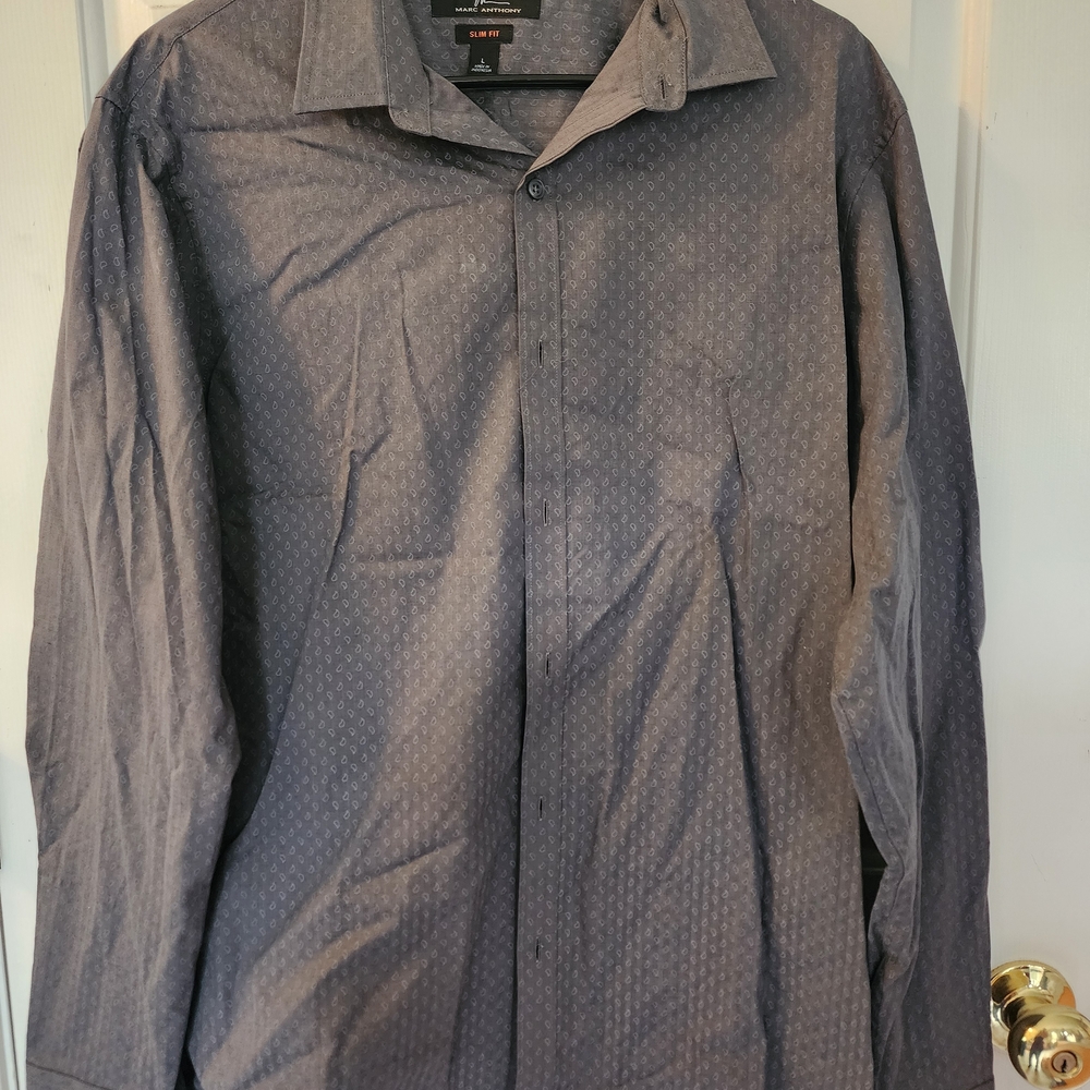 Marc Anthony Gray Slim Fit Shirt